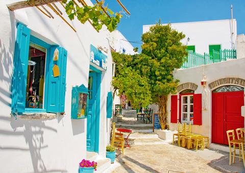 12 daagse singlereis Idyllische Cycladen Griekenland Naxos Naxos stad sfeerfoto groot