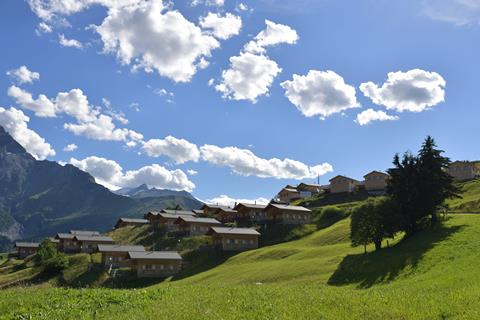 Aclas Heinzenberg Zwitserland Graubünden Urmein sfeerfoto groot