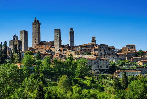 Sovestro Italië Toscane San Gimignano sfeerfoto groot