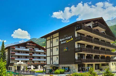 Alpen Resort Zwitserland Matterdal Zermatt sfeerfoto groot