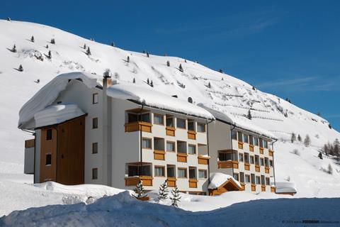 Wintersport Grifone in Arabba (Trentino-Zuid-Tirol, Italië)