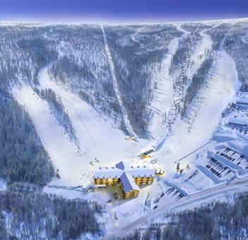 Stöten Ski Lodge Soltorget Zweden Dalarna Stöten sfeerfoto groot