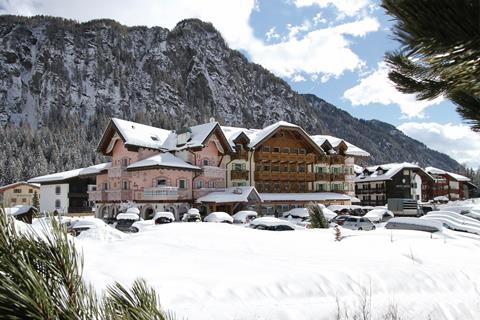Wintersport Gran Chalet Soreghes in Campitello di Fassa (Trentino-Zuid-Tirol, Italië)