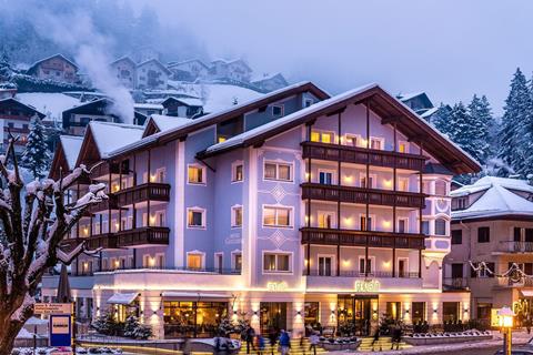 Wintersport Genziana in Ortisei (Trentino-Zuid-Tirol, Italië)