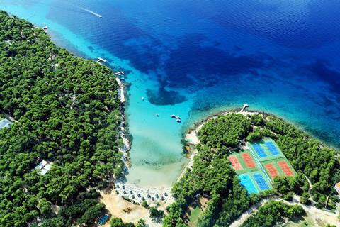 Pine Beach Ecoresort Kroatië Noord Dalmatië Pakostane sfeerfoto groot